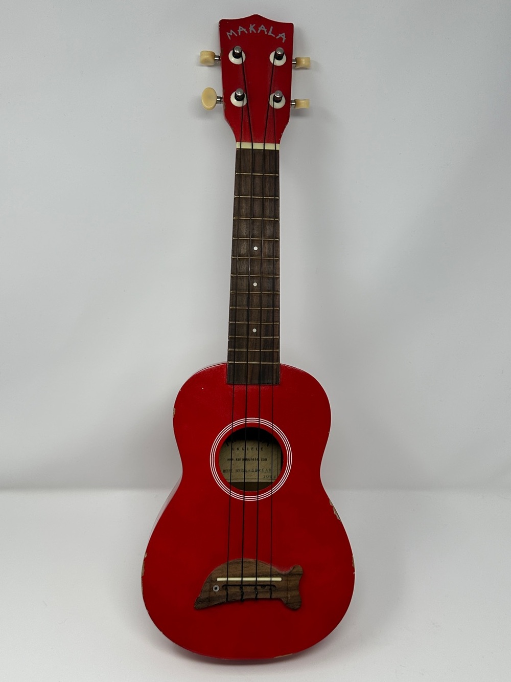 Kala Makala Dolphin Soprano Ukulele in the Red Burst finish